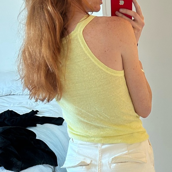 Yellow knit tank top - Picture 2 of 2